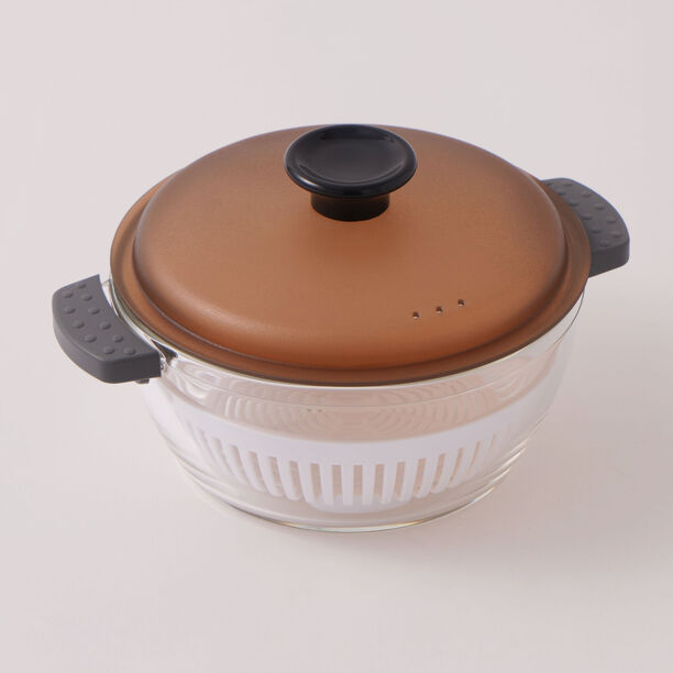 Alberto borosilicate glass mixing bowl with filler basket 1L image number 1