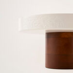 Bahja white wood cake stand 25*25*14 cm image number 2