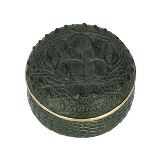Deco Box Crocodile Resin 14*14*9Cm