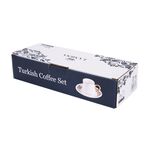 Lamesa 12 Pieces Porcelain Turkish Coffee White Gold image number 2