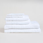 Cottage white 6 piece ultra soft towel set 50*100 cm image number 0