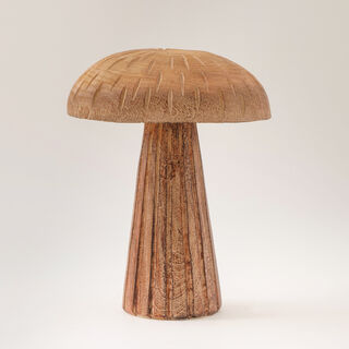 Homez decoration mushroom figurine resin wood grain