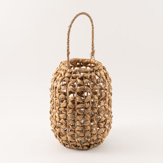 هومز فانوس بامبو 22*22*29سم، بيج