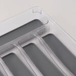 البرتو منظم أدراج غير قابل للانزلاق بـ 5 أقسام 32.5*23*4.7سم، شفاف image number 1