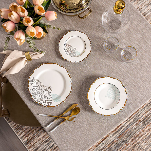 La Mesa white porcelain 18 pc dinner set image number 7