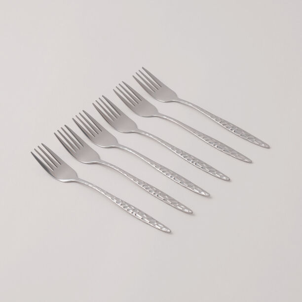 بنتولا طقم شوك حلويات ستانلس ستيل بلمعة مرآة 6 قطع 2.5 ملم image number 0