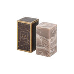 Marble Square Candle 8*8*15 cm Milky Brown image number 0