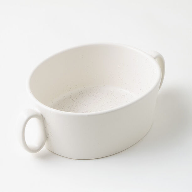 La Mesa stoneware oven to table small pot, off white 23.8*14.9*7.5 cm image number 2