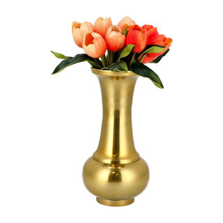 Aluminium Vase Shiny Brass Finish