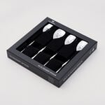 لاميسا طقم ملاعق كيك بنقشة ليزر، فضي لامع، 4 قطع image number 5