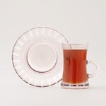 Dallaty 12pcs glass tea set, light purple image number 2