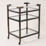 Homez 3 tier serving trolley in black 60*48*78cm image number 0