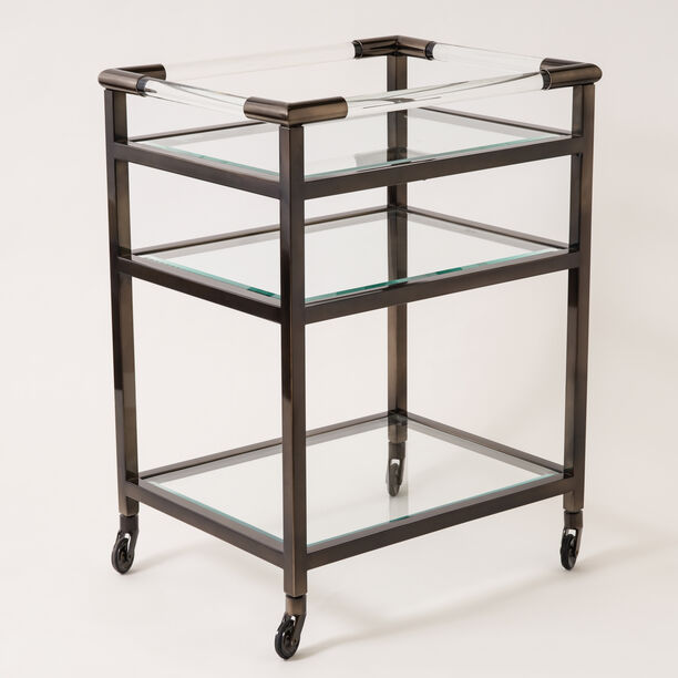 Homez 3 tier serving trolley in black 60*48*78cm image number 0