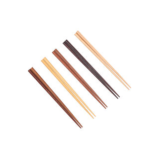 Alberto 10 Pieces Bamboo Chopsticks Set Assorted Brown Colors