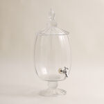La Mesa clear glass with a silver color spigot beverage dispense 6.5L image number 0
