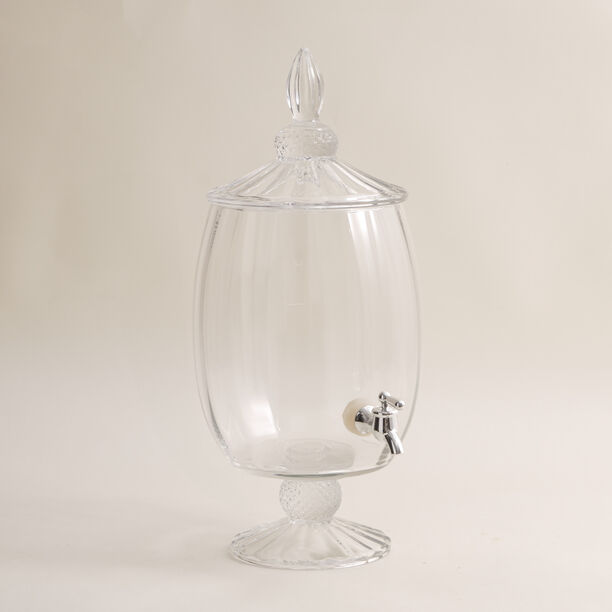 La Mesa clear glass with a silver color spigot beverage dispense 6.5L image number 0