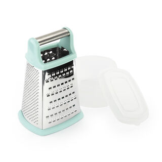 Alberto Stainless Steel Grater With 4 Sides L:20Cm Blue Color