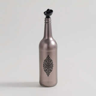 Herevin glass oil bottle, black 750ml