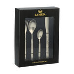 La Mesa 16 Piece Cutlery Set Champagne Gold image number 2