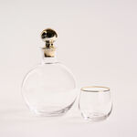 5 Pcs Round Decanter Set Gold Lid image number 1
