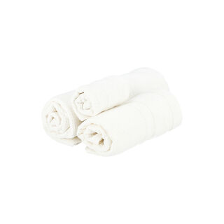 Ambra waffle jacquard/cotton face towel, whtie, 30*50 cm