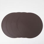 La Mesa 4pcs imitation leather round placemat, brown 38*38cm image number 3
