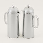 دلتي طقم دلة قطعتين ستانلس ستيل فضي لامع بسعة 1 لتر لكل قطعة image number 0