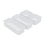 WHITE ORGANIZER TRAY with DIVIDERS WOVEN SET OF 5 image number 3