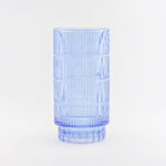 هومز فازة زجاج كحلي مضلّع 14*14*27.6 سم image number 0