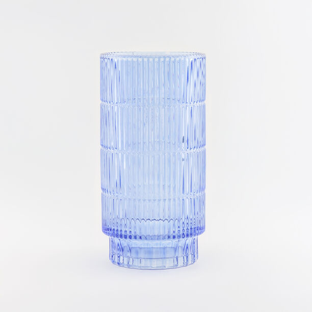 هومز فازة زجاج كحلي مضلّع 14*14*27.6 سم image number 0