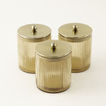 Alberto glass canister set 3pcs, gold image number 1