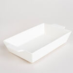 Porcelain Rectangular Dish With Rattan Basket image number 4