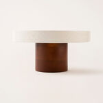 Bahja white wood cake stand 25*25*14 cm image number 0