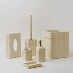 Homez sandstone waste bin, beige 20.3*20.3*25cm image number 3