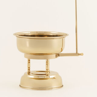 سخان طعام دائري لا ميسا ستانلس ستيل ذهبي سعة 1.5 لتر