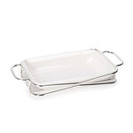 Rectangular Plate With Stand Silver image number 0