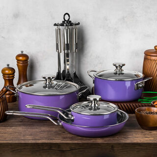  7 Pcs Light Purple Porsteel Set