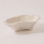 Homez Ceramic Decor Plate Flower Design, White 23.9*16.2*6.5Cm image number 2