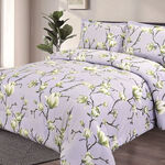 Cottage purple microfiber twin comforter set 4 pcs image number 0