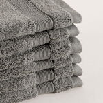 Boutique Blanche 6 Piece Gray Cotton Face Towel Set 33*33 cm image number 6