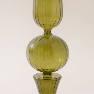 هومز قطعة ديكور رمضانية من الزجاج، أخضر 10.5*10.5*60.5سم