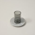 Dallaty grey porcelain and glass Tea and coffee cups set 18 pcs image number 1