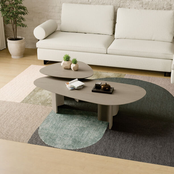 هومز موكا طاولة جانبية إم دي إف، رمادي 66*60*37.5 سم image number 3