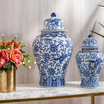 Deco Jar Blue And White 29 *29 *52 cm image number 0