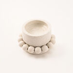 Selah collection off white ceramic candle holder 8*8*5 cm image number 2