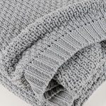 Boutique Blanche Loft 100% Cotton Knitted Throw Light Grey 130*180cm image number 1