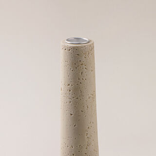 Homez ceramic candlestick travertine collection 5.3*5.3*27.3cm