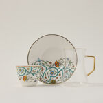 21 Pcs Porcelain Tea And Coffee Set Green image number 1