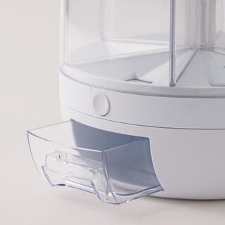 Alberto plastic multi grain dispenser with a rotating lid, white 7kg