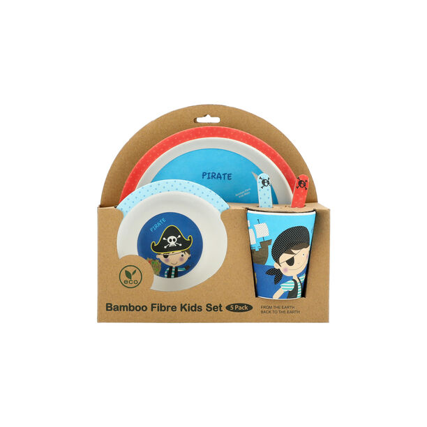 5Pcs Bamboo Fibre Pirate Kid'S Dinner Set image number 0
